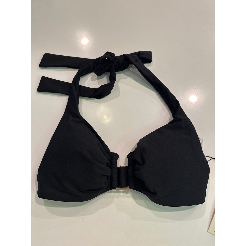 Calia‎ Women Ubar Halter Bikini Top Pure Black XS WSA15203D New